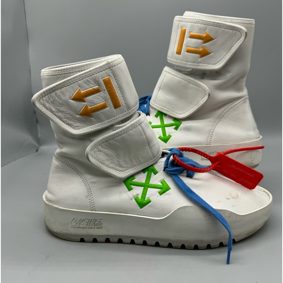 Off-White c/o Virgil Abloh Moto Wrap Nappa Sock Men Sneakers Size